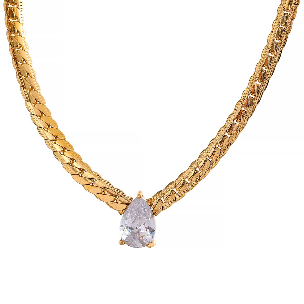 Colar Banhado a Ouro com Cristal de Zircônia Velavue