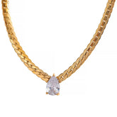 Colar Banhado a Ouro com Cristal de Zircônia Velavue