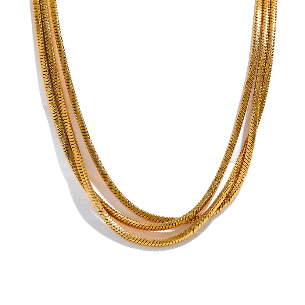 Colar Trio Banhado a Ouro 18k Velavue