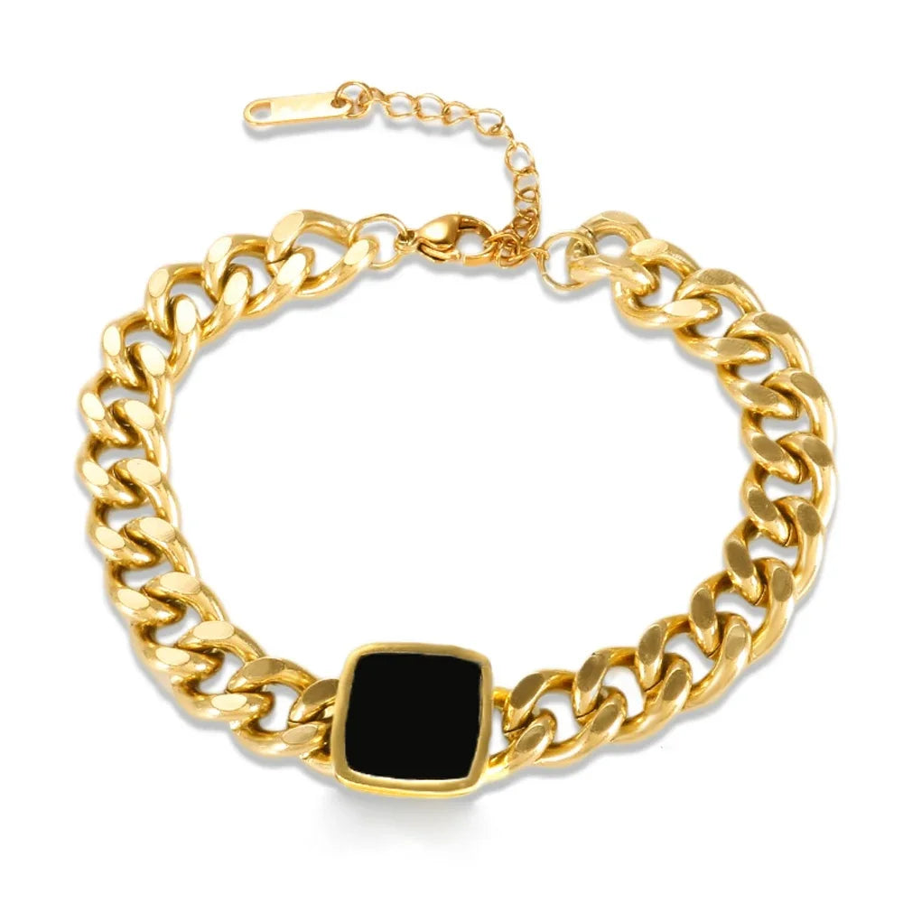 Pulseira Pingente Ônix Velavue