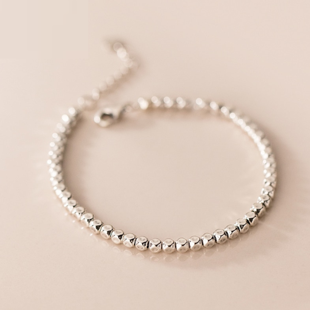 Pulseira Geométrica Ajustável de Prata Velavue