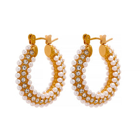 Brinco Argola com Pérolas Velavue
