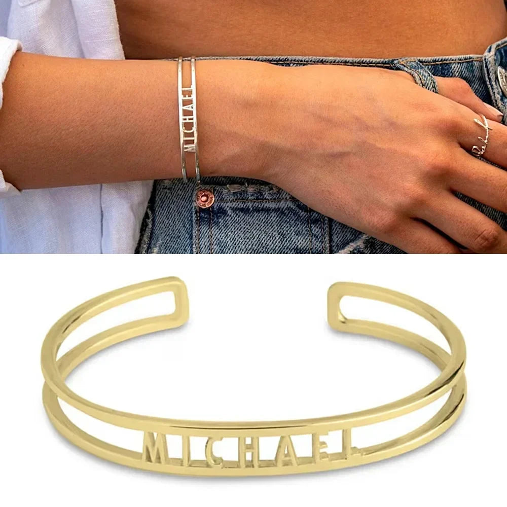 Pulseira com Nome Personalizado Vazado Velavue