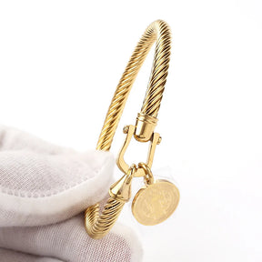 Bracelete Pingente São João Banhado a Ouro Velavue