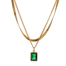 Colar Duplo com Pingente Cristal de Zircônia Velavue