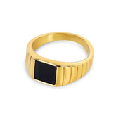 Anel com Pedra Natural Banhado a Ouro 18K Velavue