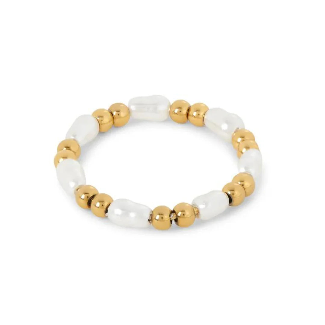 Anel Bali com Pérolas Banhado a Ouro 18K Velavue