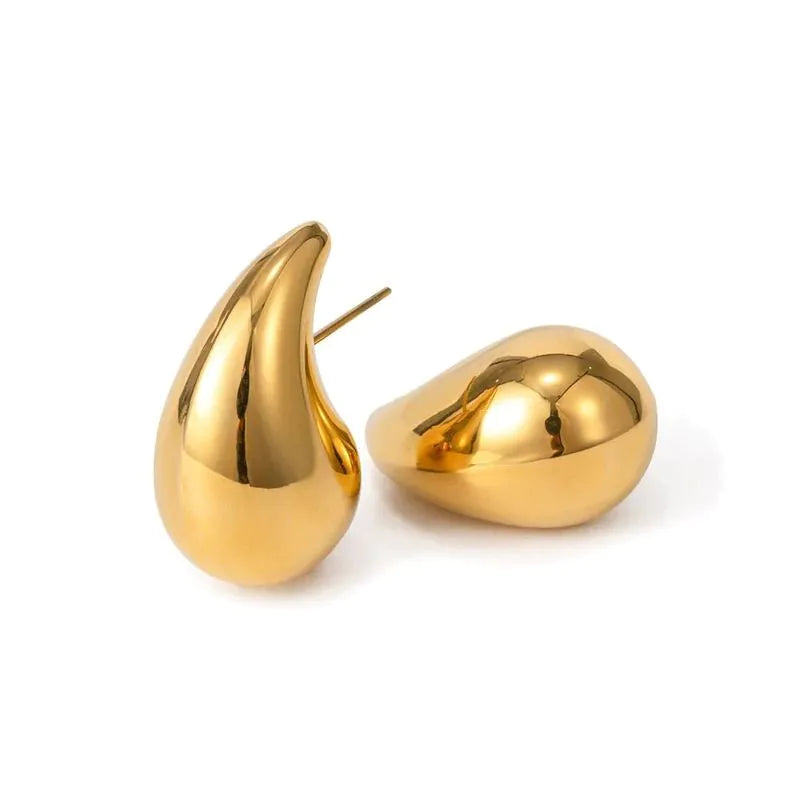 Brinco Gota Dourada Banhado a Ouro 18K Velavue