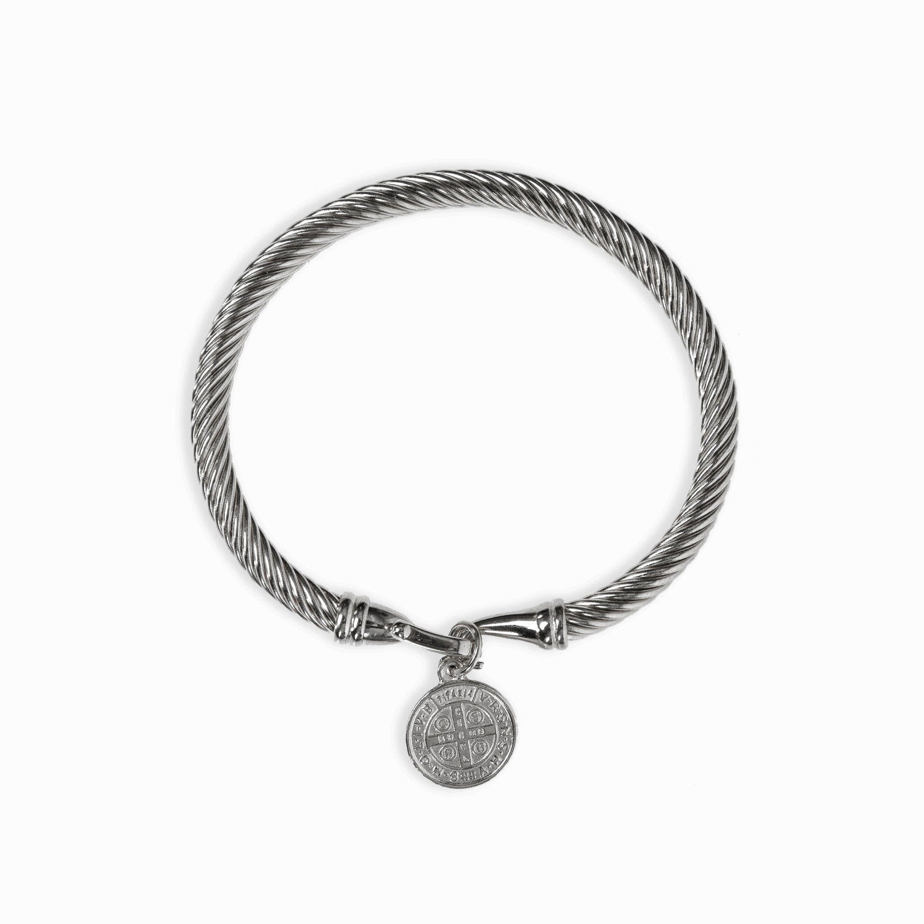 Bracelete com Pingente de São Bento Prata Velavue
