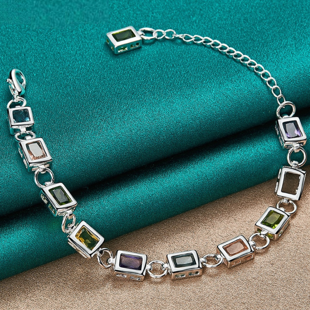 Pulseira de Cristais Colors de Prata Velavue