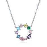 Colar com Pingente Redondo com Cristais Colors Velavue