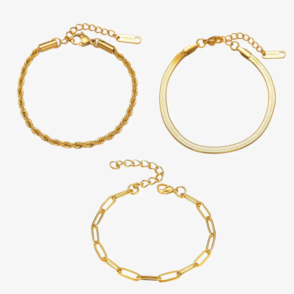 Kit Pulseiras Essenza Banhado em Ouro 18K Velavue