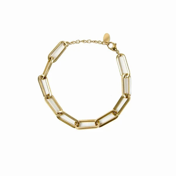 Pulseira Corrente Clipe Banhado a Ouro 18k Velavue