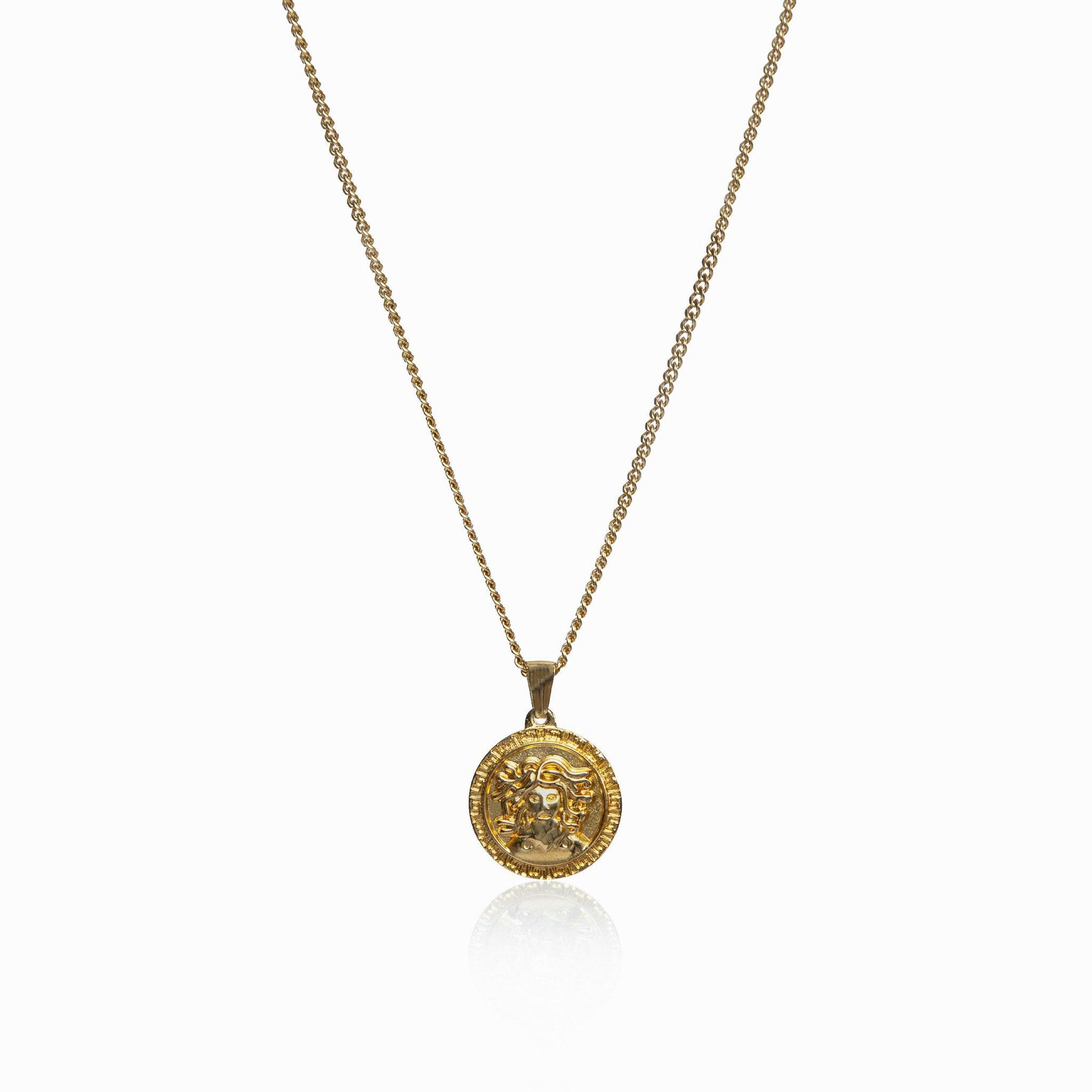 Colar com Pingente Medusa Banhado Ouro 18K Velavue