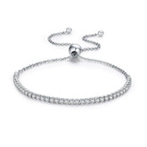 Pulseira Regulável Trendy com Zircônias em Prata Velavue