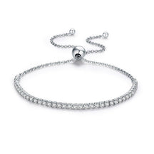 Pulseira Regulável Trendy com Zircônias em Prata Velavue